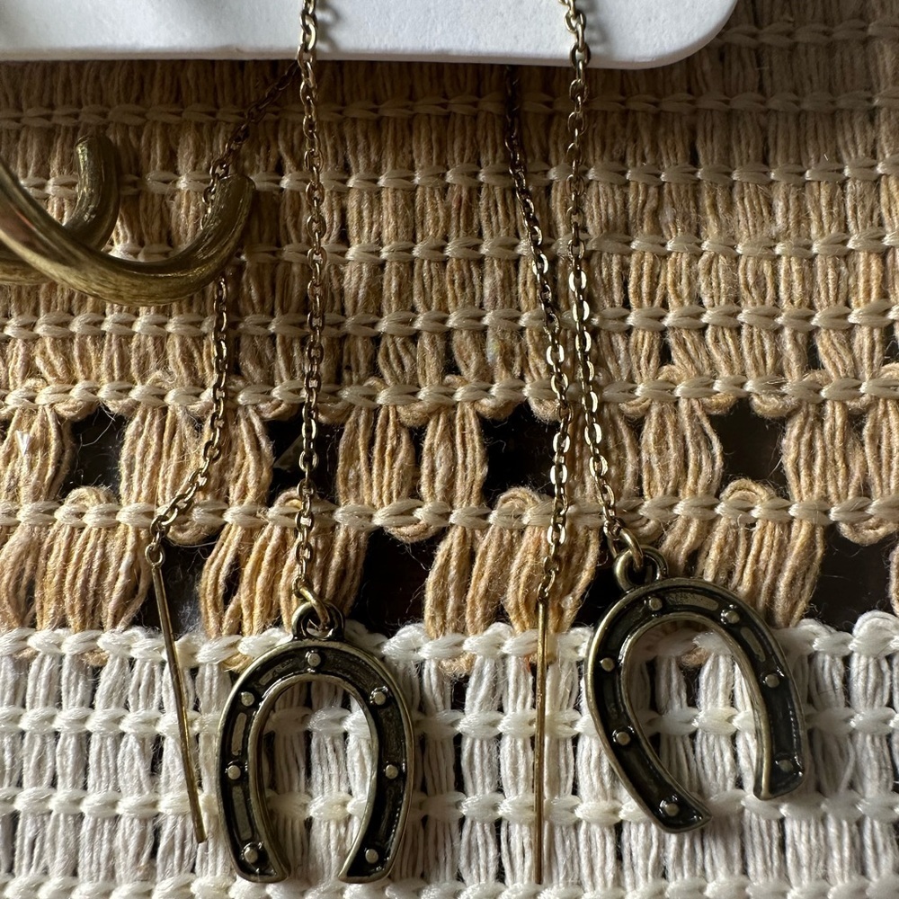 Set of Nine Antique Gold Tone Earrings - Picture 13 of 16